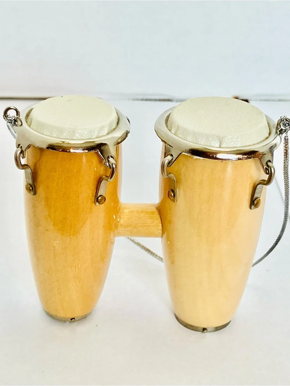 Conga Drum Wooden Christmas Ornament Unbranded Minor Wear